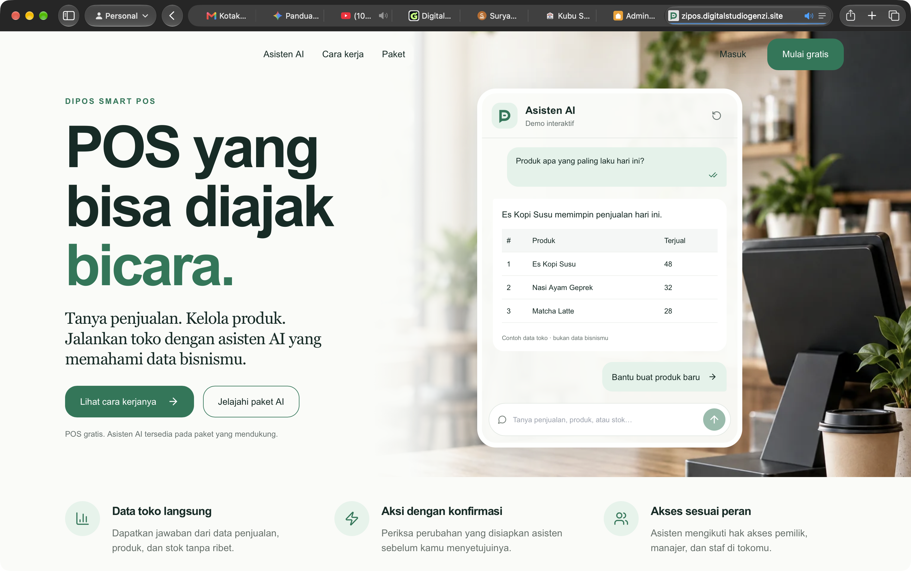 Tampilan produk Dipos