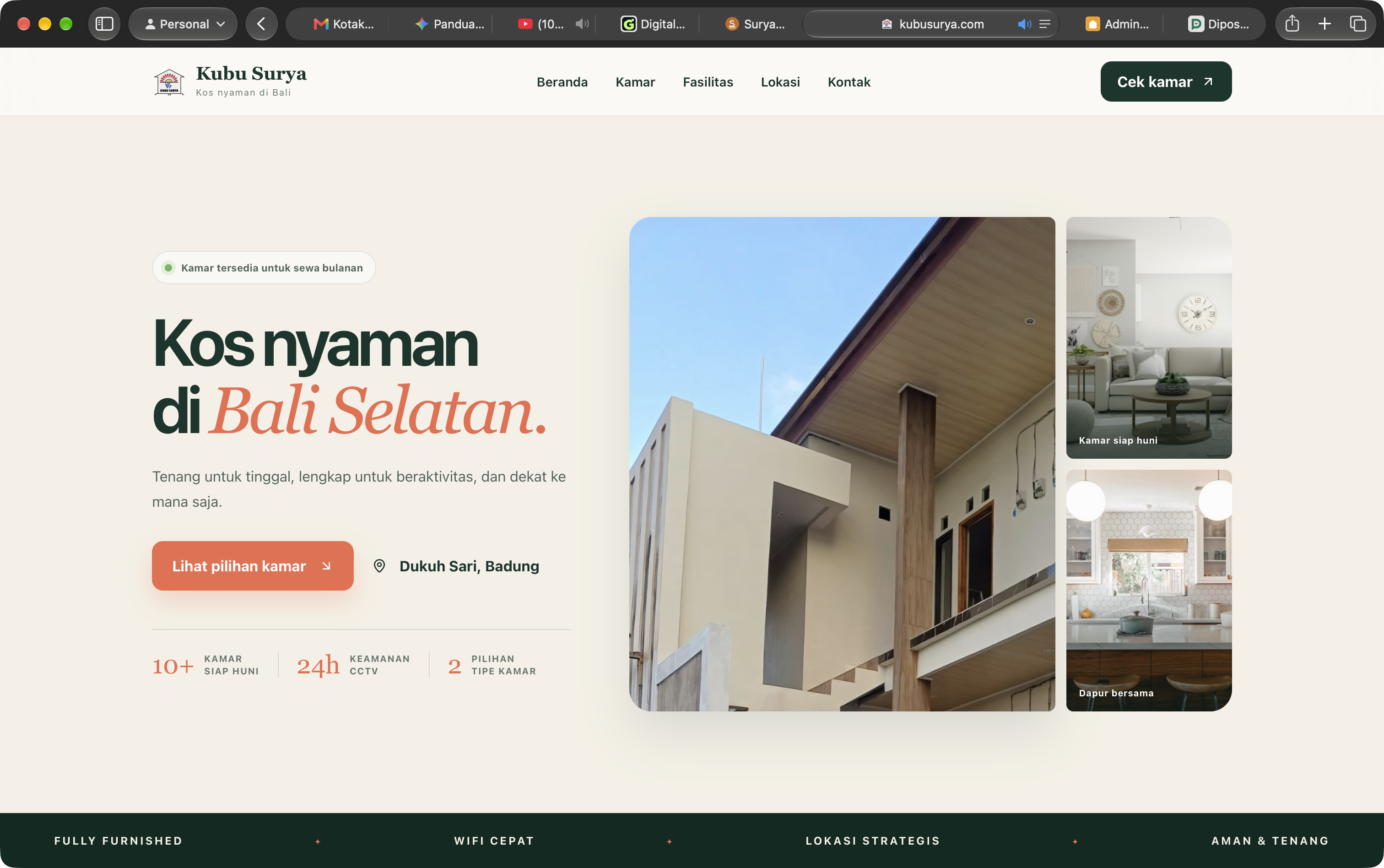 Tampilan produk Kubu Surya
